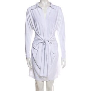 Norma Kamali Four Sleeve Shirt Dress - White, Size S, Excellent Condition
